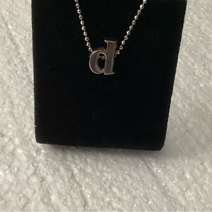 Alex Woo Sterling Silver Little Letter 'd' Pendant Necklace